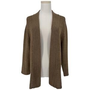 August Silk Knit Open Front Cardigan Sweater Women's XL Casual Cozy